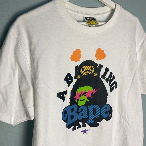 BAPE & Baby Milo Tee (SS21) White Size Medium - Picture 3 of 6
